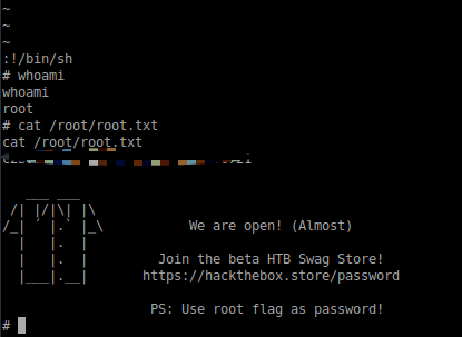 Swagshop walkthrough screenshot
